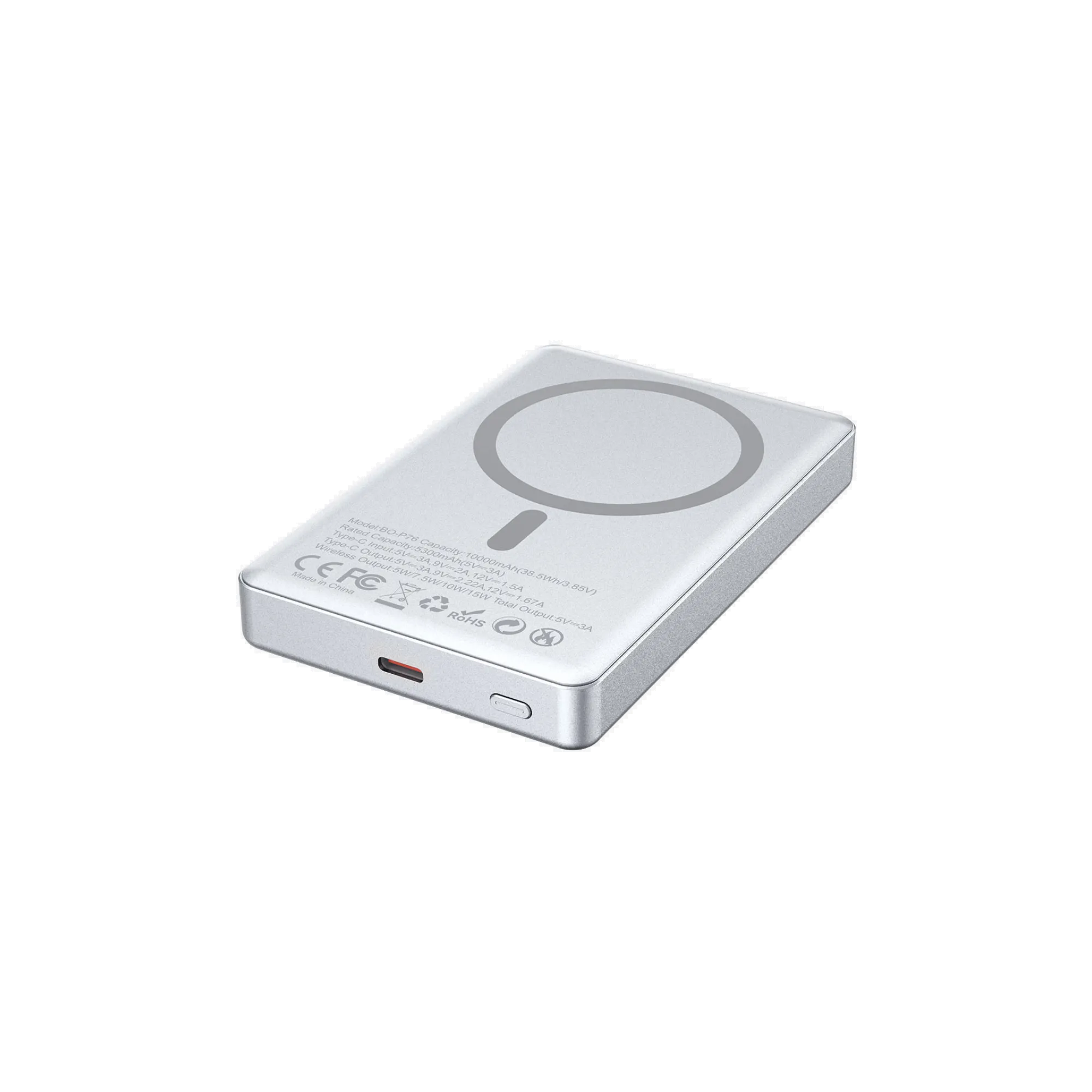 BWOO BO-P76 10000mAh Ultra Slim Magnetic Power Bank Fast Charging Price in Bangladesh