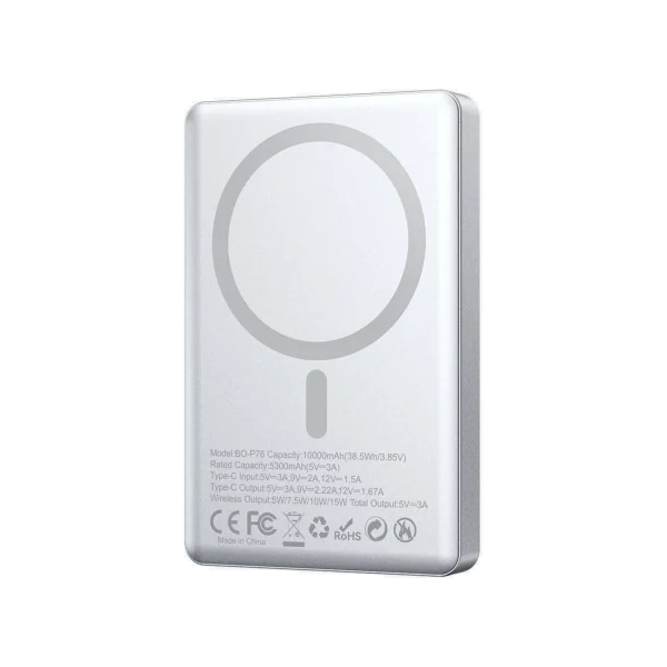 BWOO BO-P76 10000mAh Ultra Slim Magnetic Power Bank Fast Charging Price ...
