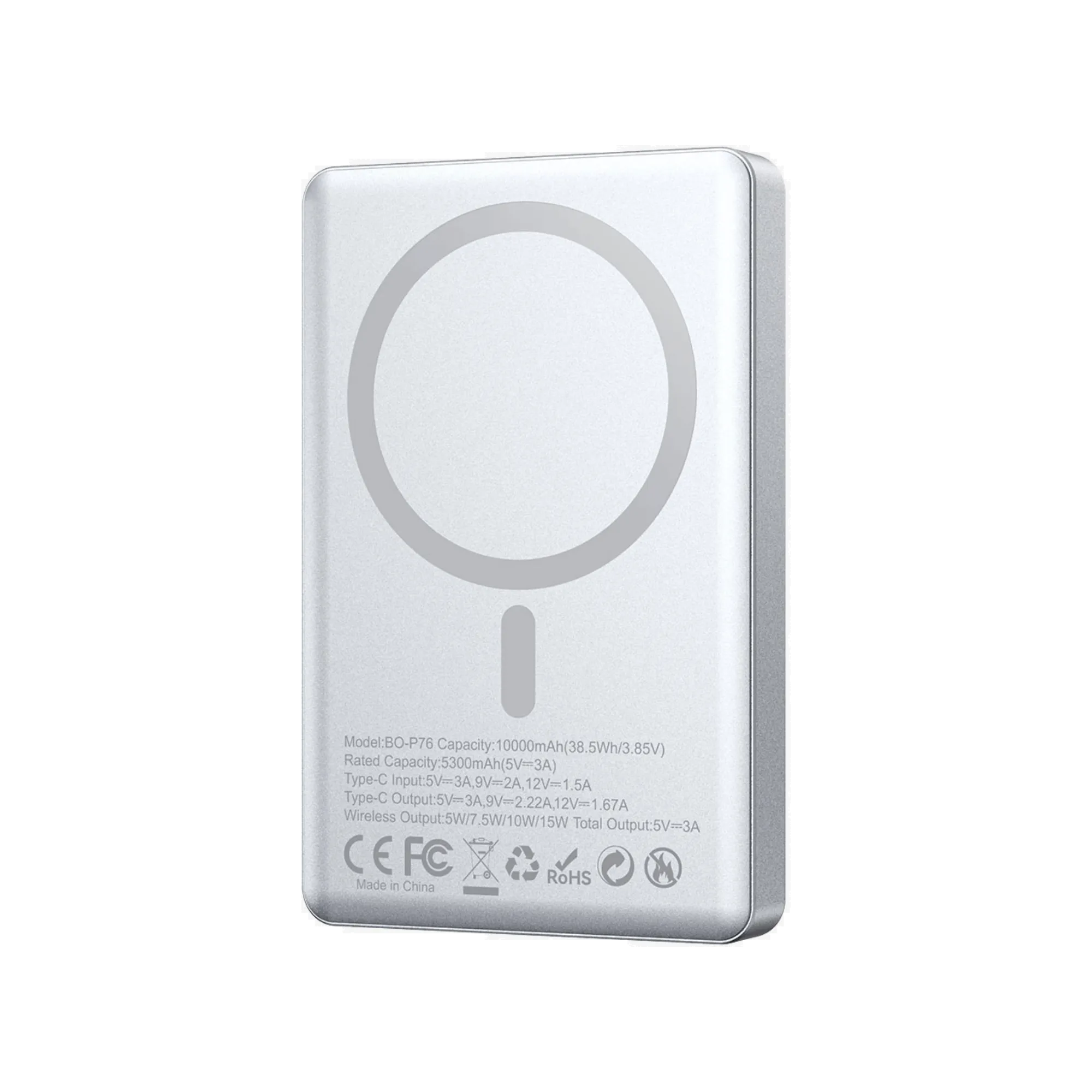 BWOO BO-P76 10000mAh Ultra Slim Magnetic Power Bank Fast Charging Price in Bangladesh